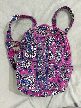 Vera Bradley Pink Boysenberry Quilted Mini Backpack